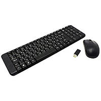 Комплект клавіатура + миша бездротова USB Logitech MK220 (920-003169) чорний#