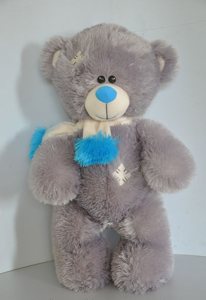 Оригінальний сірий ведмедик Тедді, 40 см