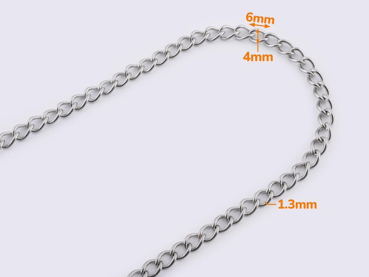 Цепочка метражная нержавейка 4 мм (р.4) (50-А280): купить, продажа ...