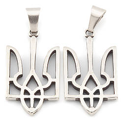 Підвіска Тризуб Герб України 32х18 мм 1 шт. Срібло_4Т