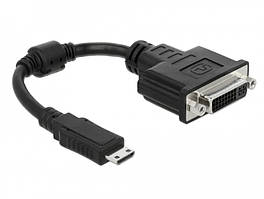 Перехідник Mini HDMI (M) - DVI-I (F) гнучкий 0,15 м бв