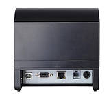 Принтер чеків Xprinter КУХОННИЙ XP-C260M LAN з дзвінком та світло індикацією Ethernet+USB+rs232 80мм, обріз, чорний, фото 7