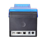 Принтер чеків Xprinter КУХОННИЙ XP-C300H з дзвінком та світло індикацією Ethernet+USB+rs232 80мм, обріз, чорний, фото 3
