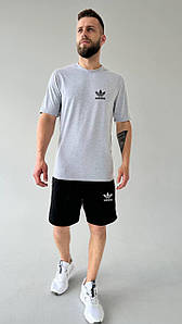 Чоловічий костюм із шортами та футболкою літній чоловічий комплект молодіжний стильний модний на хлопця повсякденний