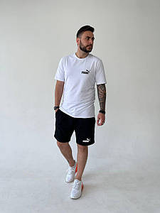 Літній спортивний костюм Puma футболка та шорти молодіжний стильний комплект для підлітків