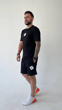 Літній спортивний костюм чоловічий футболка та шорти Nike молодіжний стильний комплект для підлітка-страшого, фото 5