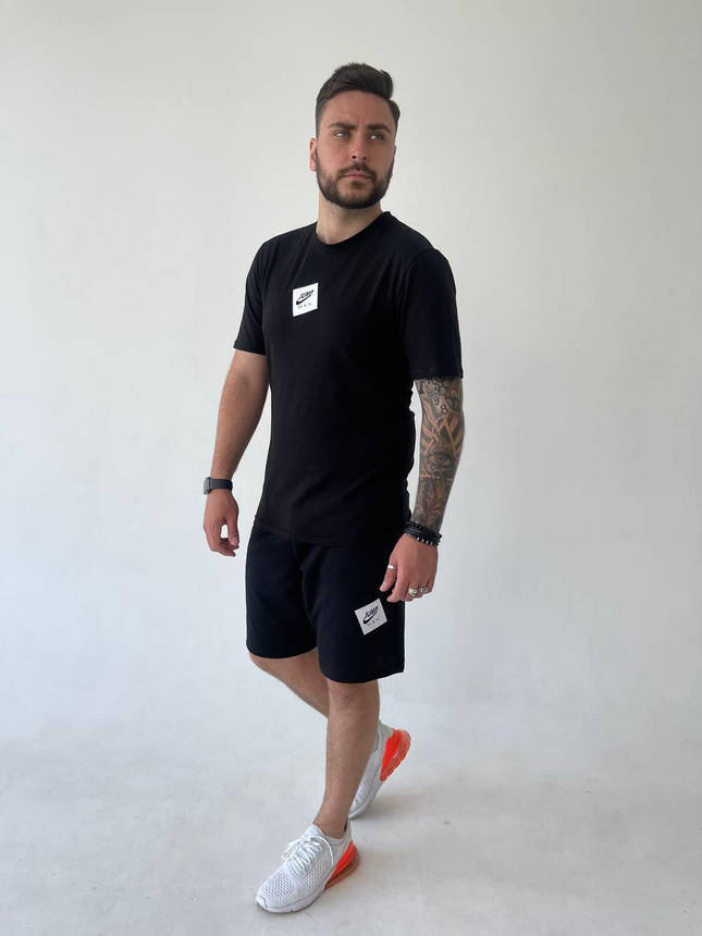 Літній спортивний костюм чоловічий футболка та шорти Nike молодіжний стильний комплект для підлітка-страшого, фото 1