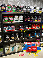 2шт - Стелаж поличковий чорний 1800х900х300мм, 175 кг, 5 полиць ДСП для магазину, складу, офісу. Стелаж БУ