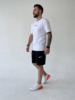 Чоловічий спортивний костюм літній футболка шорти Nike молодіжний стильний костюм на підлітка хлопця школяра, фото 6
