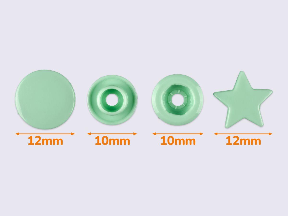 Кнопки пластикові KAM - ЗІРКА м'ятні B19 (1000 шт), фото 1