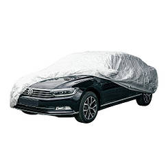 Тент автомобільний MILEX Polyester  XL сірий (зеркало+замок) на легкове авто (седан)
