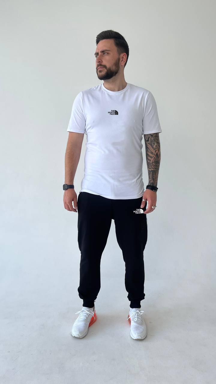 Костюм мужской весна-лето белый повседневный молодежный комплект футболка и штаны спортивный костюм для мужчин