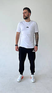 Костюм мужской весна-лето белый повседневный молодежный комплект футболка и штаны спортивный костюм для мужчин