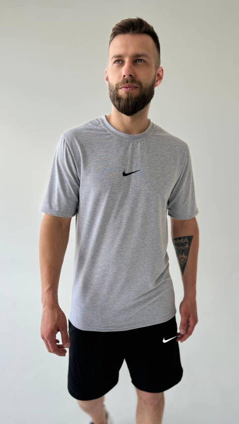 Чоловічий спортивний костюм літній футболка та шорти Nike молодіжний стильний костюм для підлітка хлопця красивий, фото 1