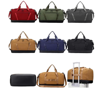 Сумка спортивна дорожня 51*30 см на блискавці з довгим ремінцем у різних кольорах Karman