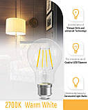 Гвинтова лампа QNINE Warm White E27, 5 Вт (еквівалент 50 Вт), 500 лм, світлодіодна лампа, 2700K, не з підсвічуванням, 3 шт., фото 3