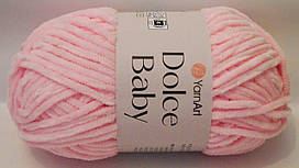 Нитки пряжа для в'язання велюрова плюшева DOLCE BABY YarnArt Дольче Бебі Ярнарт № 750 - розовый  (упаковка)