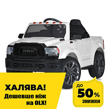 Електромобіль джип дитячий Dodge RAM Bambi (2 мотори 35W, 1 акумулятор 12V10AH, MP3) M 5766EBLR-1 Білий