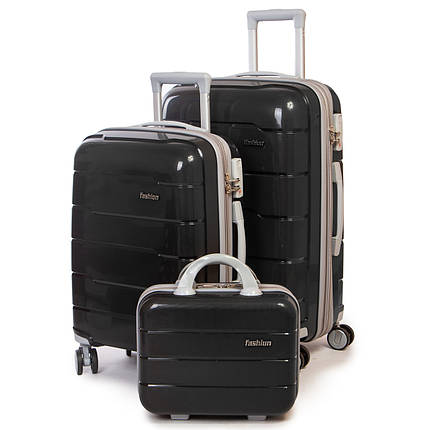 PODIUM Дорожня Валіза 2/1 ABS-пластик FASHION PP1-PLUS-1 black, фото 1