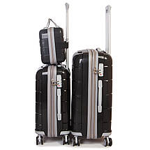PODIUM Дорожня Валіза 2/1 ABS-пластик FASHION PP1-PLUS-1 black, фото 5