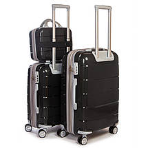 PODIUM Дорожня Валіза 2/1 ABS-пластик FASHION PP1-PLUS-1 black, фото 6