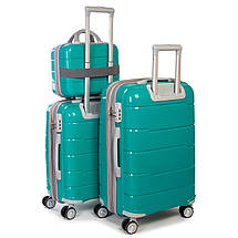 PODIUM Дорожня Валіза 2/1 ABS-пластик FASHION PP1-PLUS-1 dark-green, фото 6