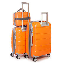PODIUM Дорожня Валіза 2/1 ABS-пластик FASHION PP1-PLUS-1 orange, фото 6