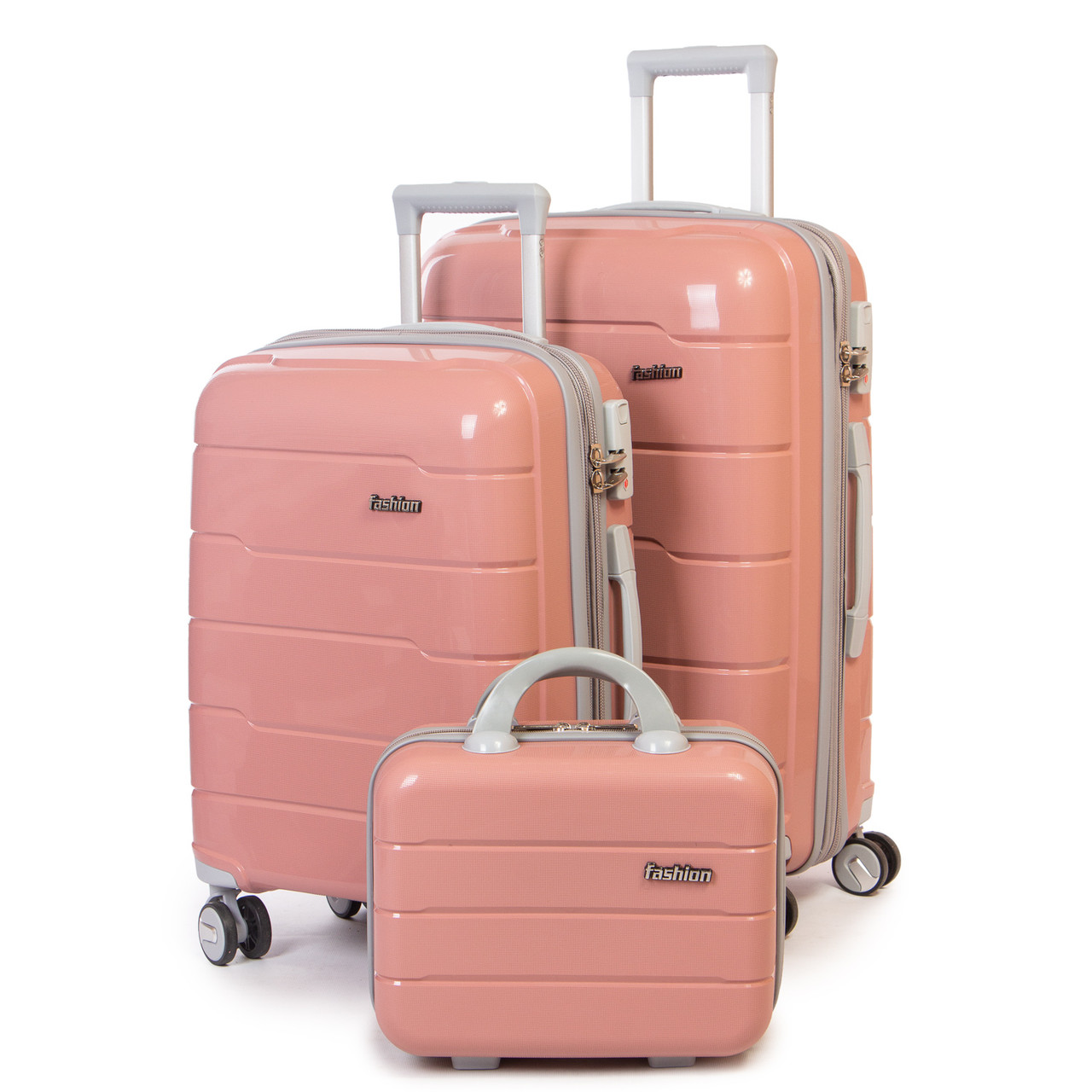 PODIUM Дорожня Валіза 2/1 ABS-пластик FASHION PP1-PLUS-1 rose-gold
