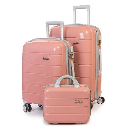 PODIUM Дорожня Валіза 2/1 ABS-пластик FASHION PP1-PLUS-1 rose-gold, фото 1