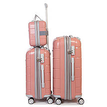 PODIUM Дорожня Валіза 2/1 ABS-пластик FASHION PP1-PLUS-1 rose-gold, фото 6