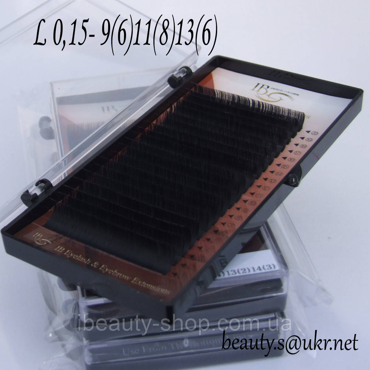 Вії I-Beauty mix L 0,15 9-11-13 мм, фото 1