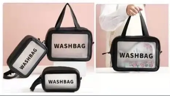 Косметичка силіконова прозора WashBag на блискавці 20,5*13 см Karman