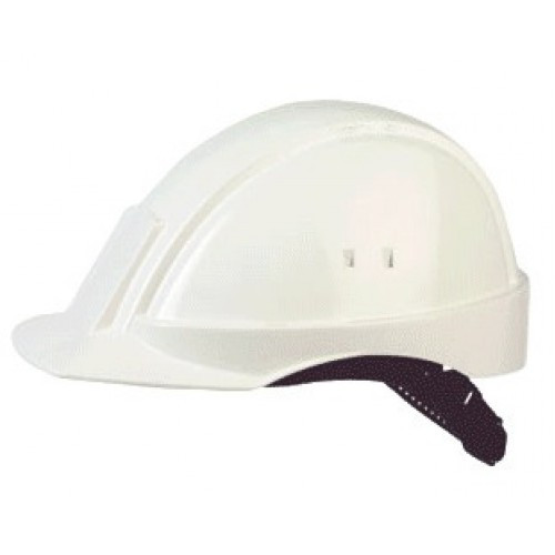 G2001DUV1000V-VI Каска, біла, 1000В, шкір., без вентиляції, штифтова застібка, фото 1