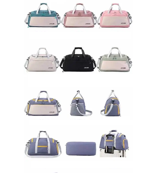 Сумка спортивна дорожня 50*27 см на блискавці з довгим ремінцем у різних кольорах Karman