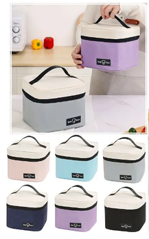 Термосумка тканинна 18*18 см на блискавці в різних кольорах Karman