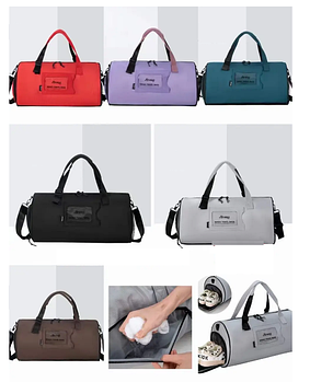 Сумка спортивна дорожня 46*25 см на блискавці з довгим ремінцем у різних кольорах Karman