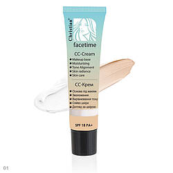 СС-Крем для обличчя SPF 18 PA+  Christian Facetime LF-530 № 01 Natural