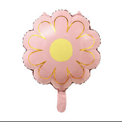 Фольгована кулька квітка ромашка 18 дюймів рожева