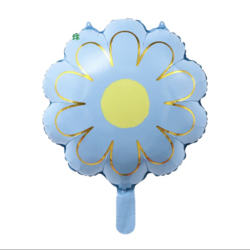 Фольгована кулька квітка ромашка 18 дюймів голуба, фото 1