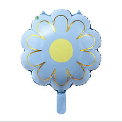 Фольгована кулька квітка ромашка 18 дюймів голуба