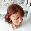 Перука каре з натурального волосся з проділом каштаново-мідний TANIA 10"- 33, фото 7