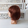 Перука каре з натурального волосся з проділом каштаново-мідний TANIA 10"- 33, фото 5