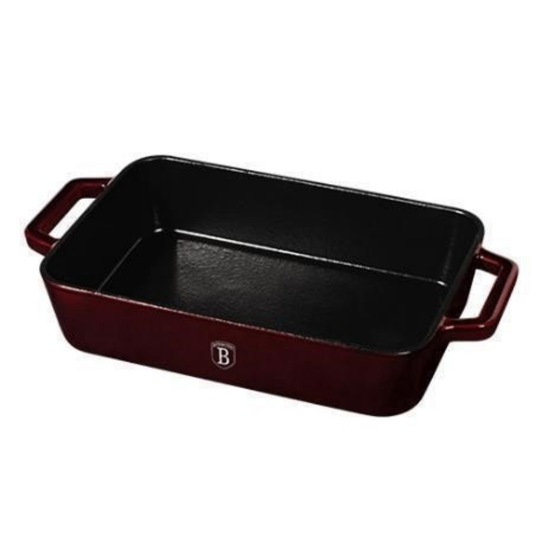 Форма для запікання чавунна прямокутна Berlinger Haus Burgundy Metallic Line 37х20х7 см 6500BH