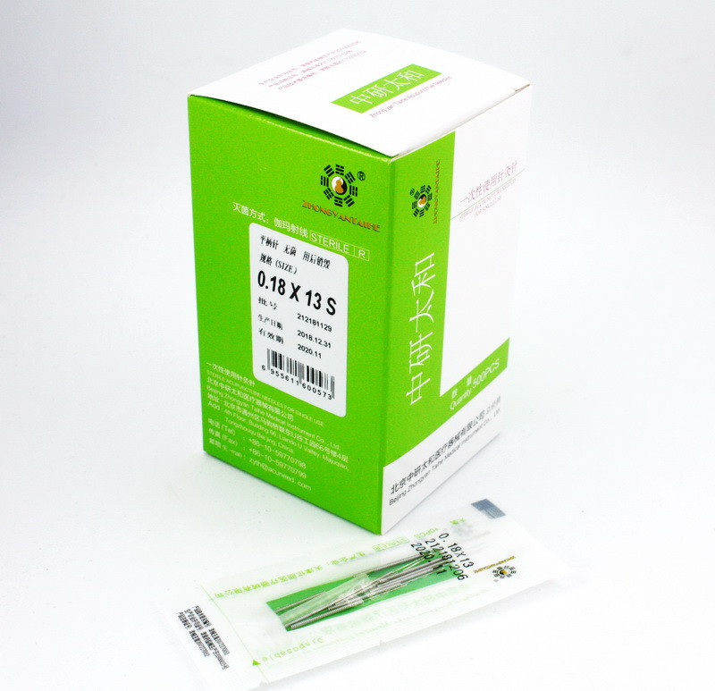 Голки для акупунктури та рефлексотерапії Zhongyan Taihe 0,18*13 мм, 500 голок, фото 1