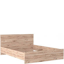 Ліжко двоспальне з ЛДСП LOZ160 Шанталь Gerbor Дуб сан-ремо світлий (з каркасом, без матраца)