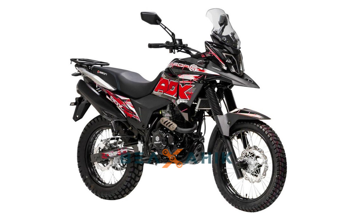 Мотоцикл GEON ADX 250 FE Carb 6-gears 19/17 On-Road Black/Red