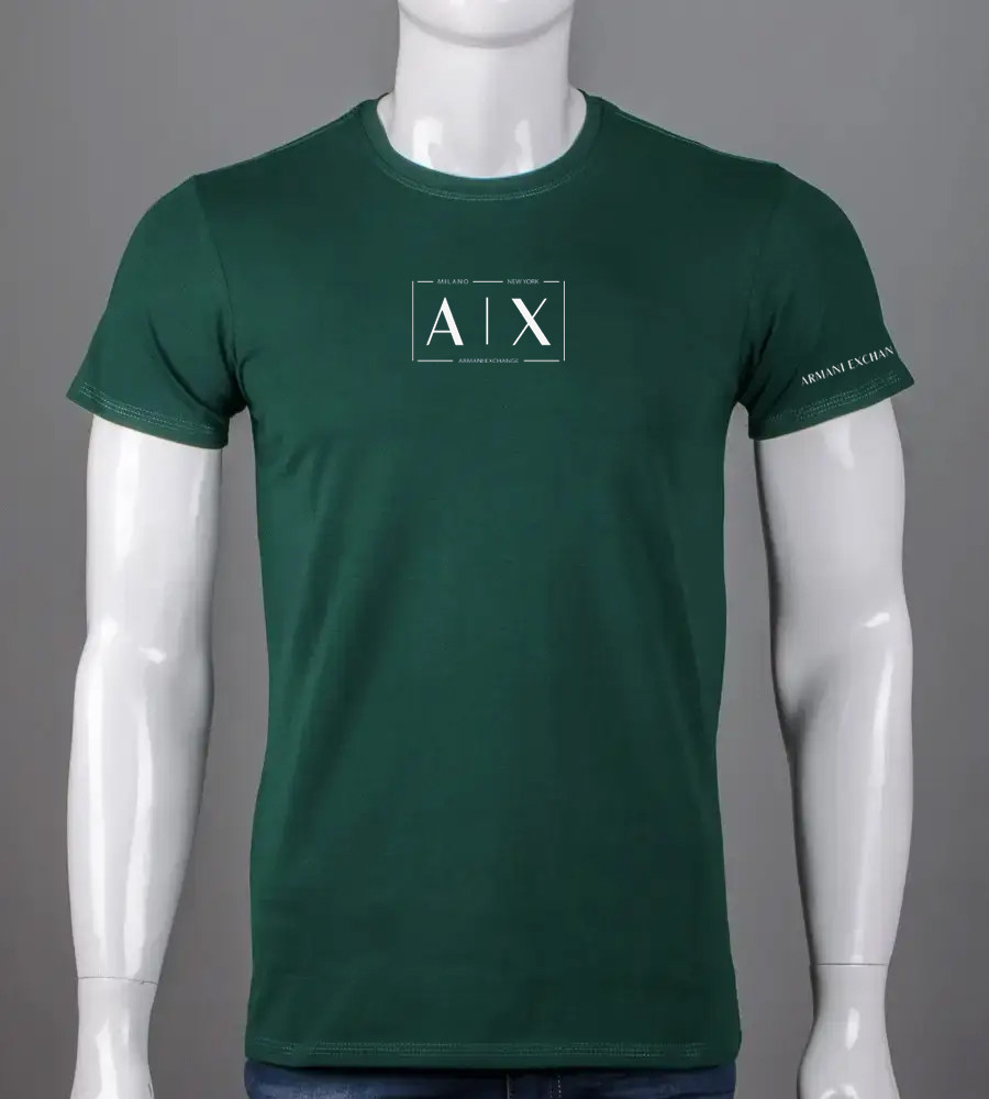 Футболка чоловіча AX Armani Exchange 2327м (Уп.4шт M-XXL), Темно-зелений