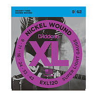 Струны для электрогитары D`ADDARIO EXL120 XL SUPER LIGHT (09-42)