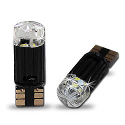 Світлодіодна автолампа T10(W5W) White 4 3014SMD(70Lm) crystal cover + Canbus