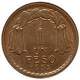Чилі 1 песо, 1942-1954 No1875, фото 3